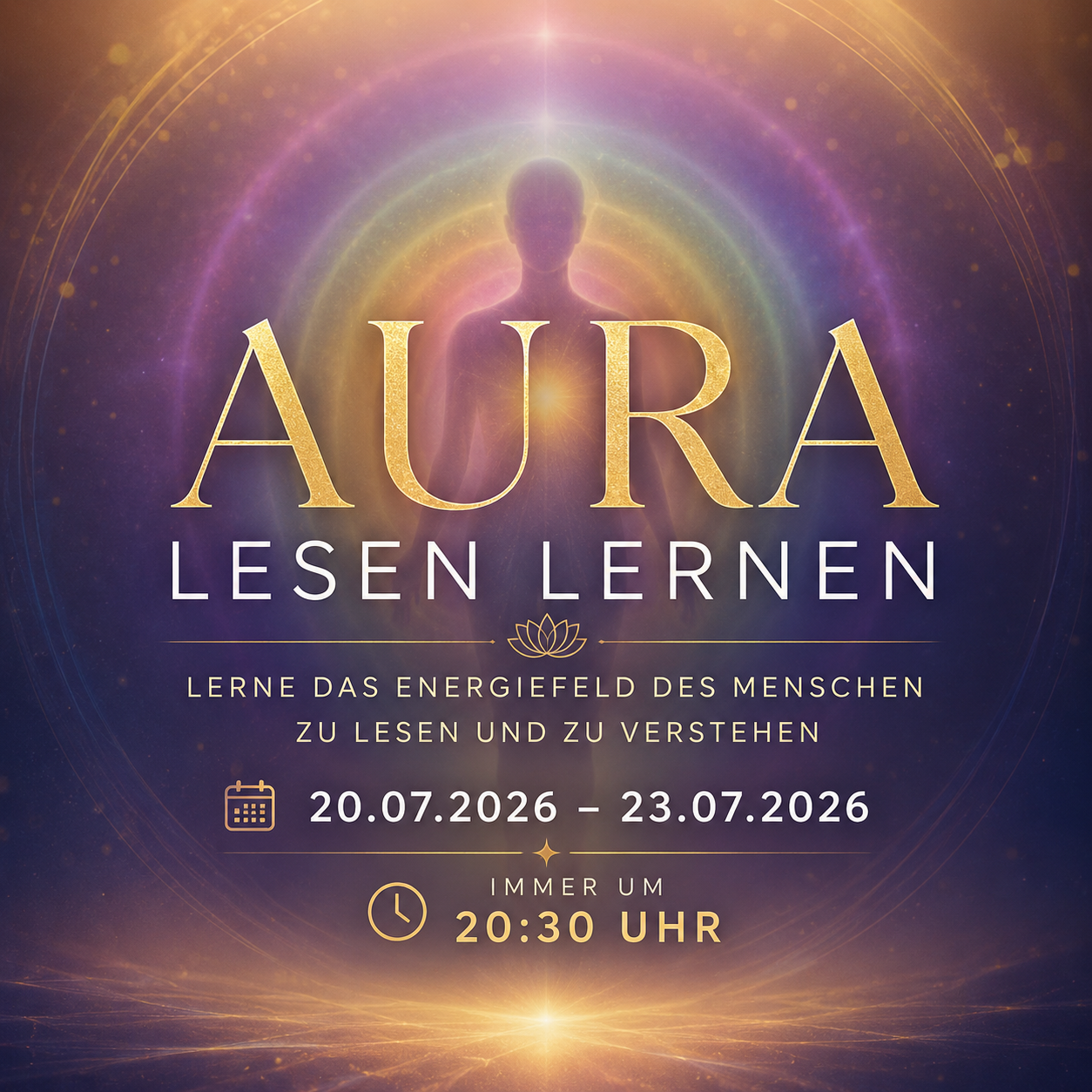 Aura lesen lernen Crashkurs 20.07. bis 23.07.2026 um 20:30Uhr